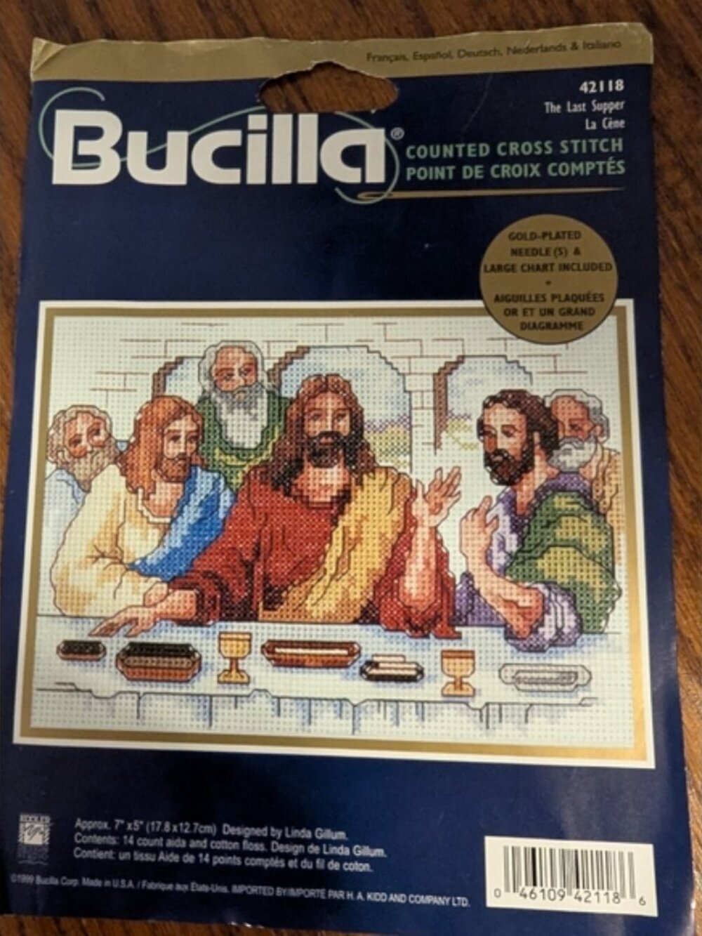 Vintage Bucilla Cross Stitch kit The Last Supper Jesus